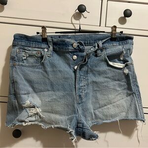 Gap Distressed Blue Denim Women Shorts